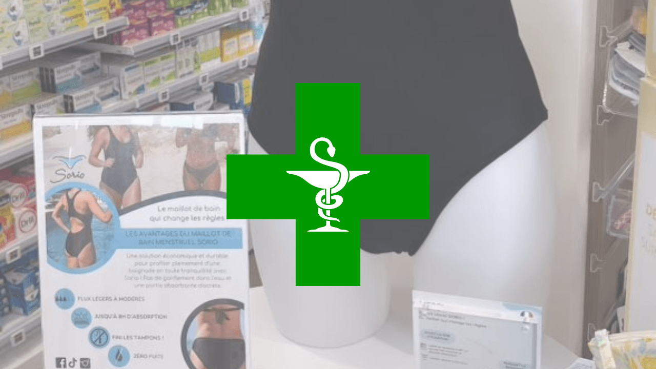 Maillot de bain menstruel en pharmacie 