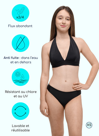 bas de maillot menstruel pour flux abondant adolescentes