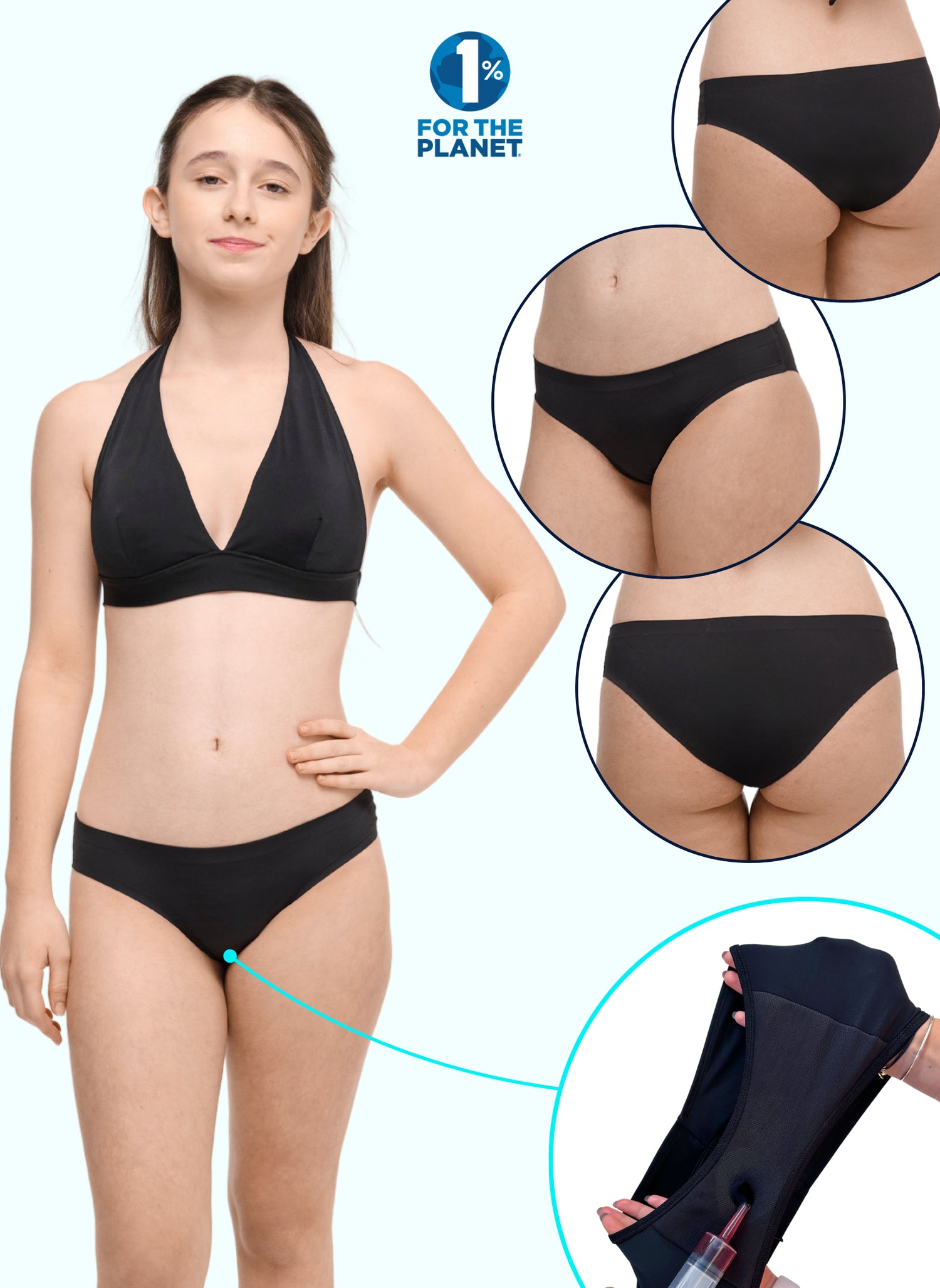 bas de maillot menstruel pour ados 12 ans sans coutures
