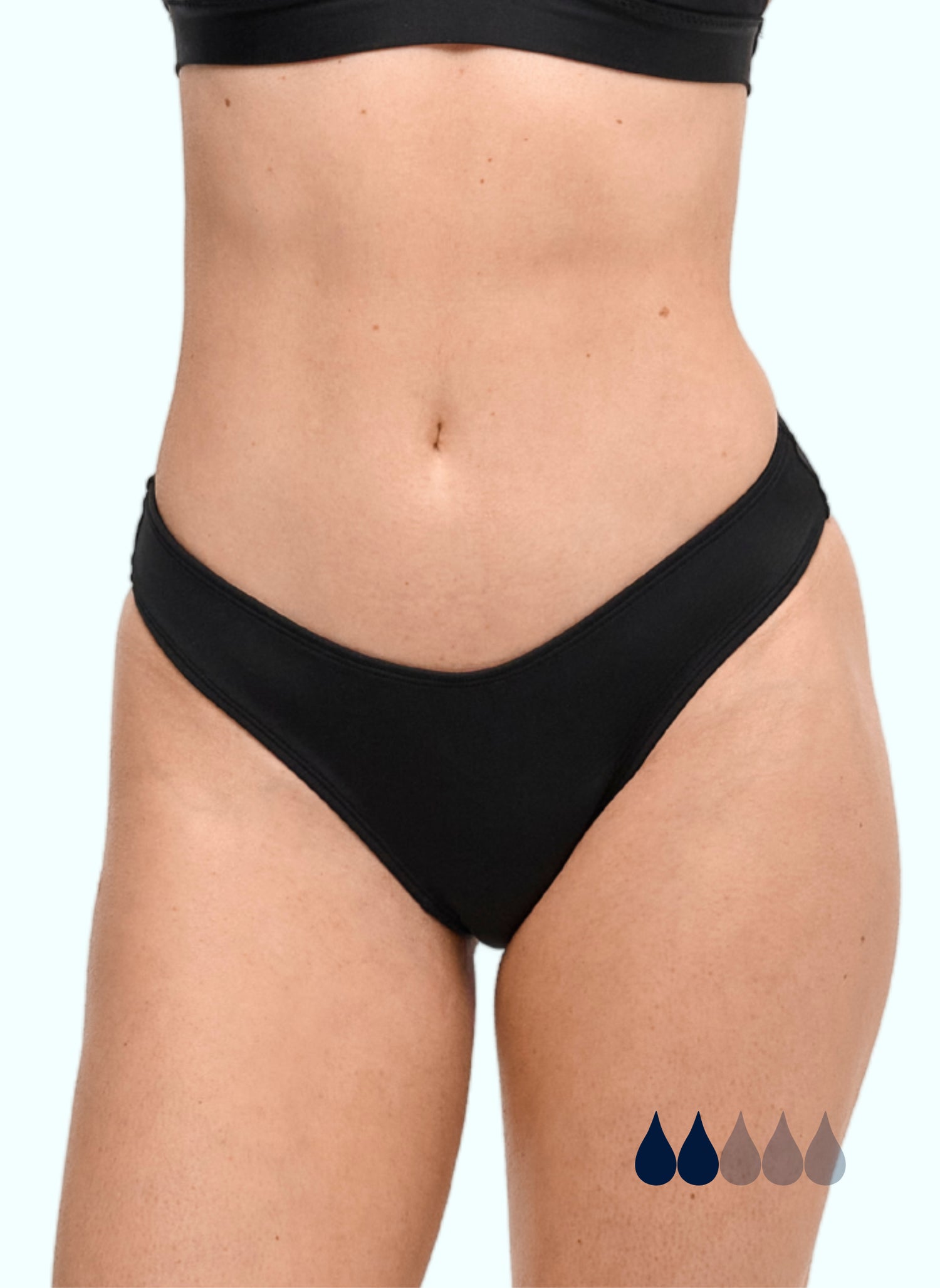maillot de bain menstruel échancré tanga noir femme