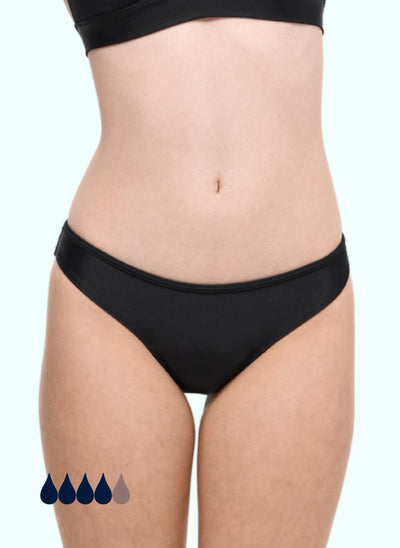 bas de maillot de bain menstruel pour adolescentes noir