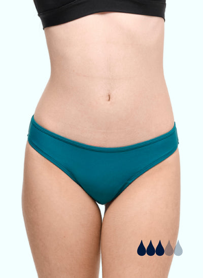 bas de maillot de bain menstruel vert adolescentes