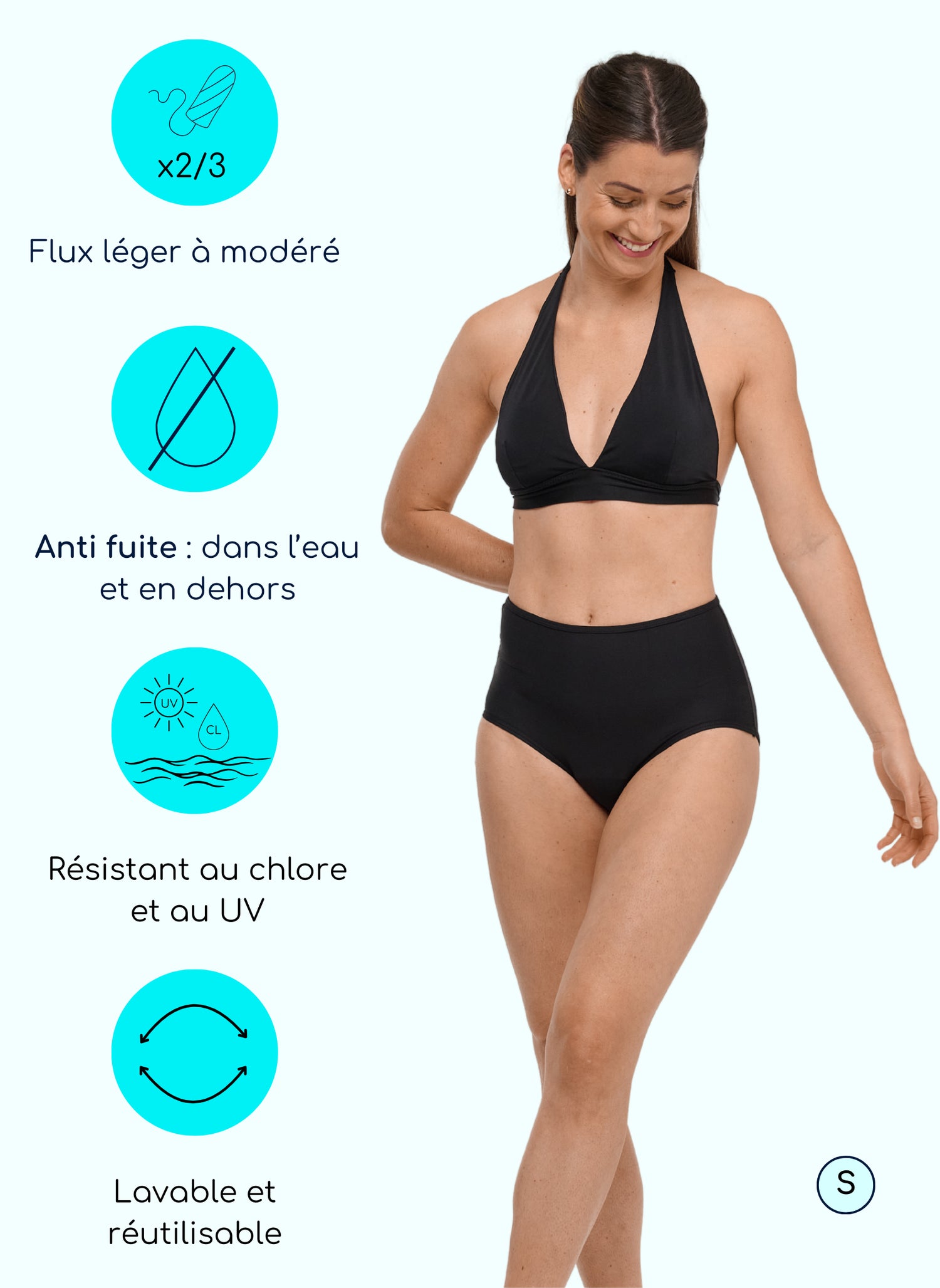 bas de maillot de bain menstruel naya femme