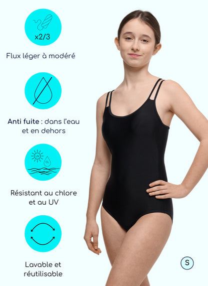 maillot de bain menstruel 1 pièce adolescente 12 ans