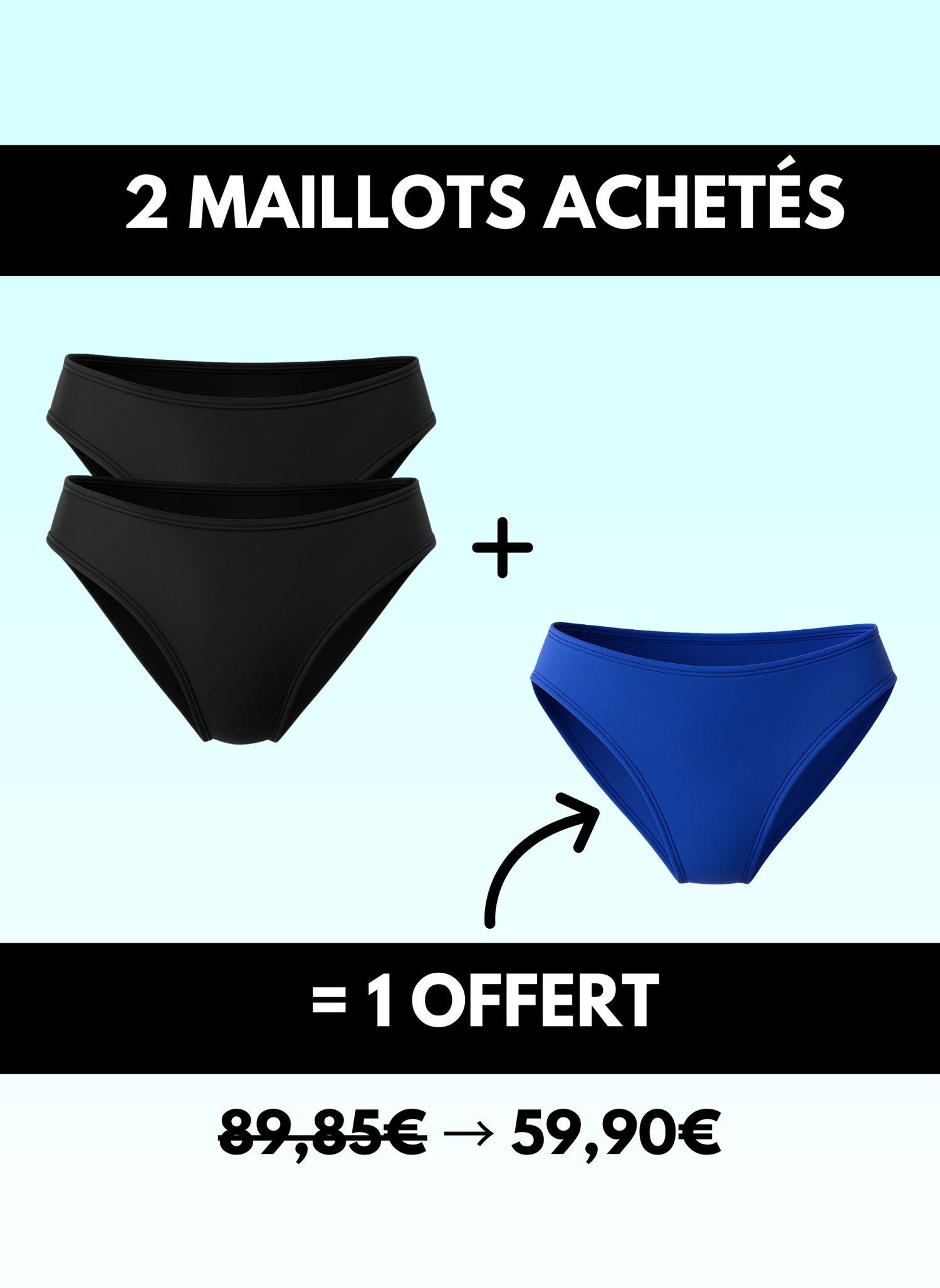 pack black friday 2 maillots achetés = 1 offert
